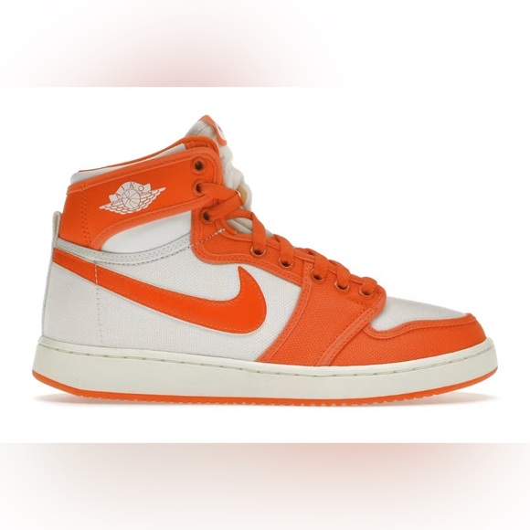 Nike Other - Nike | Men’s orange and white AJKO Jordan high dunk sneakers, orange laces, sz10